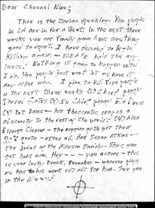 Dear Channel Nine letter sent to KHJ-TV in Los Angeles on May 2, 1978