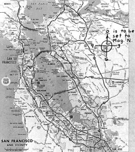 Phillips 66 map included with map letter sent to San Francisco Chronicle on June 26, 1970