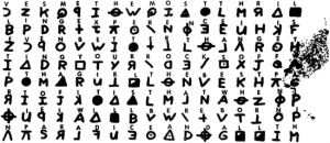 Key for cipher included with letter sent to San Francisco Examiner on July 31, 1969 (postmarked San Francisco, California)
