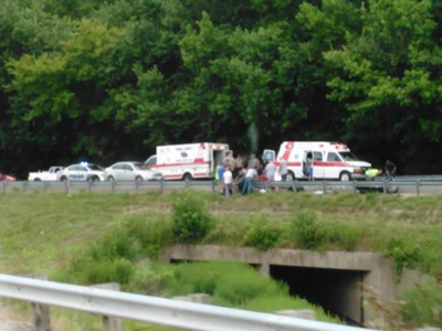 Photo from a motorcycle accident in Stanton, Kentucky shows man's spirit leaving body